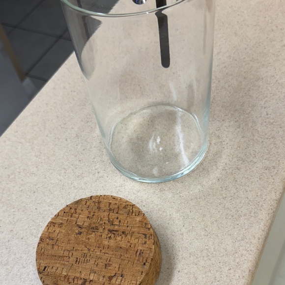 Glass Coffee Jar with Cork Lid and scoop EUC - Picture 4 of 5